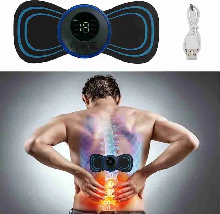 EMS Mini Portable Electric Neck, Back & Body Pain Relief Massager