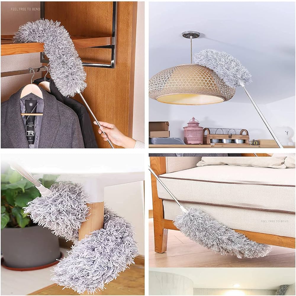Extendable Microfiber Duster Long Reach Ceiling & Window Cleaner