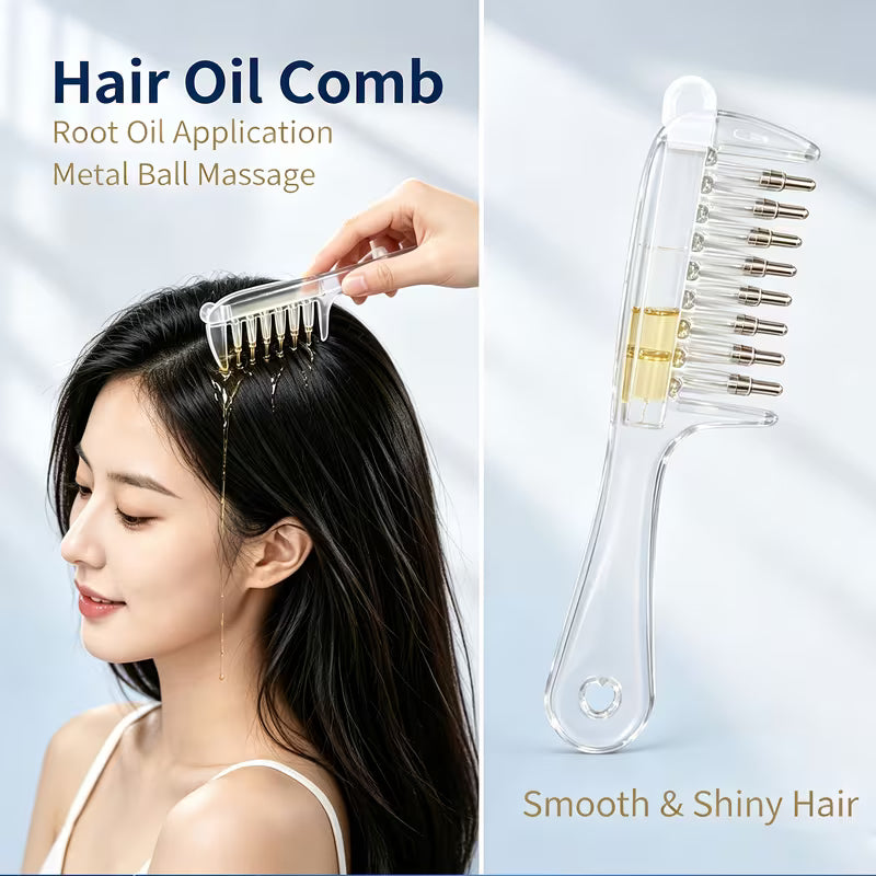 Crystal Scalp Liquid Comb – Hair Oil & Serum Applicator Massage Brush