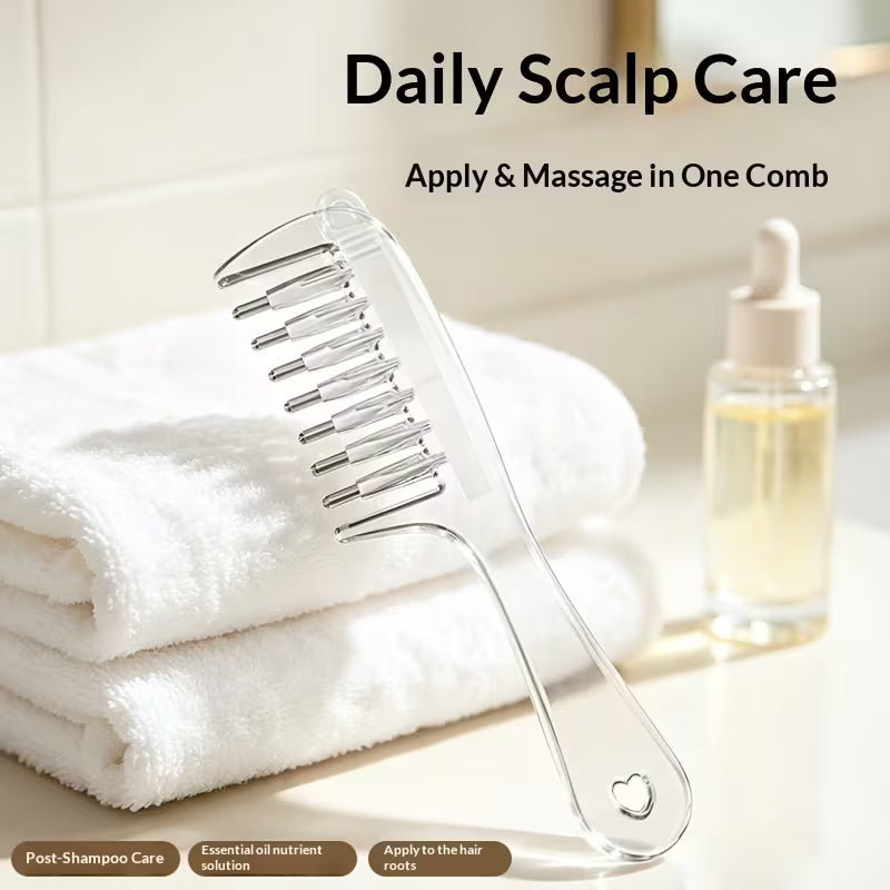 Crystal Scalp Liquid Comb – Hair Oil & Serum Applicator Massage Brush
