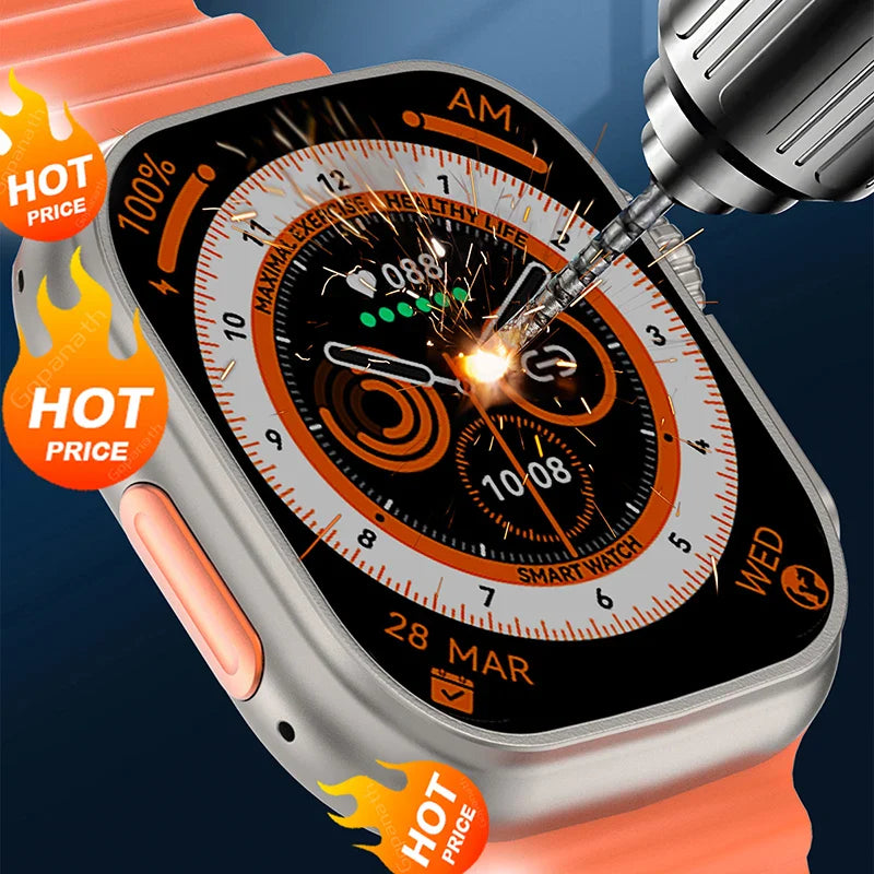 Y80 Ultra Smart Watch With 8 Straps 2.02inch Special Package Smartwatch