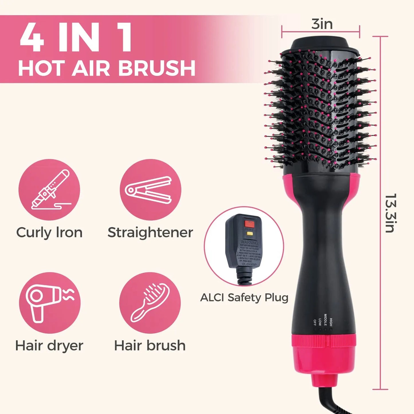 3 in 1 Hair Dryer , hair straightner and hair curler