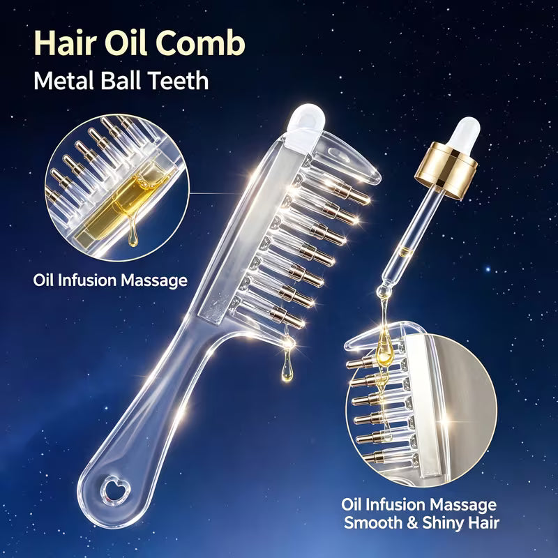 Crystal Scalp Liquid Comb – Hair Oil & Serum Applicator Massage Brush