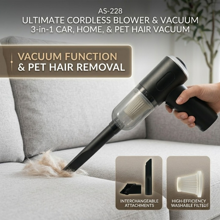 3-in-1 Pro Car & Home Vacuum