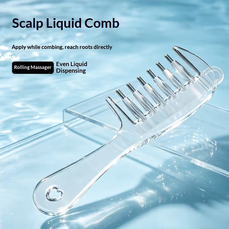 Crystal Scalp Liquid Comb – Hair Oil & Serum Applicator Massage Brush