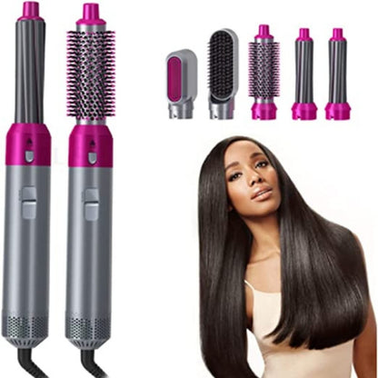 5 in 1 Electric Hair Dryer Brush Kit | Blow Dryer, Straightener, Curler & Volumizer Styling Tool