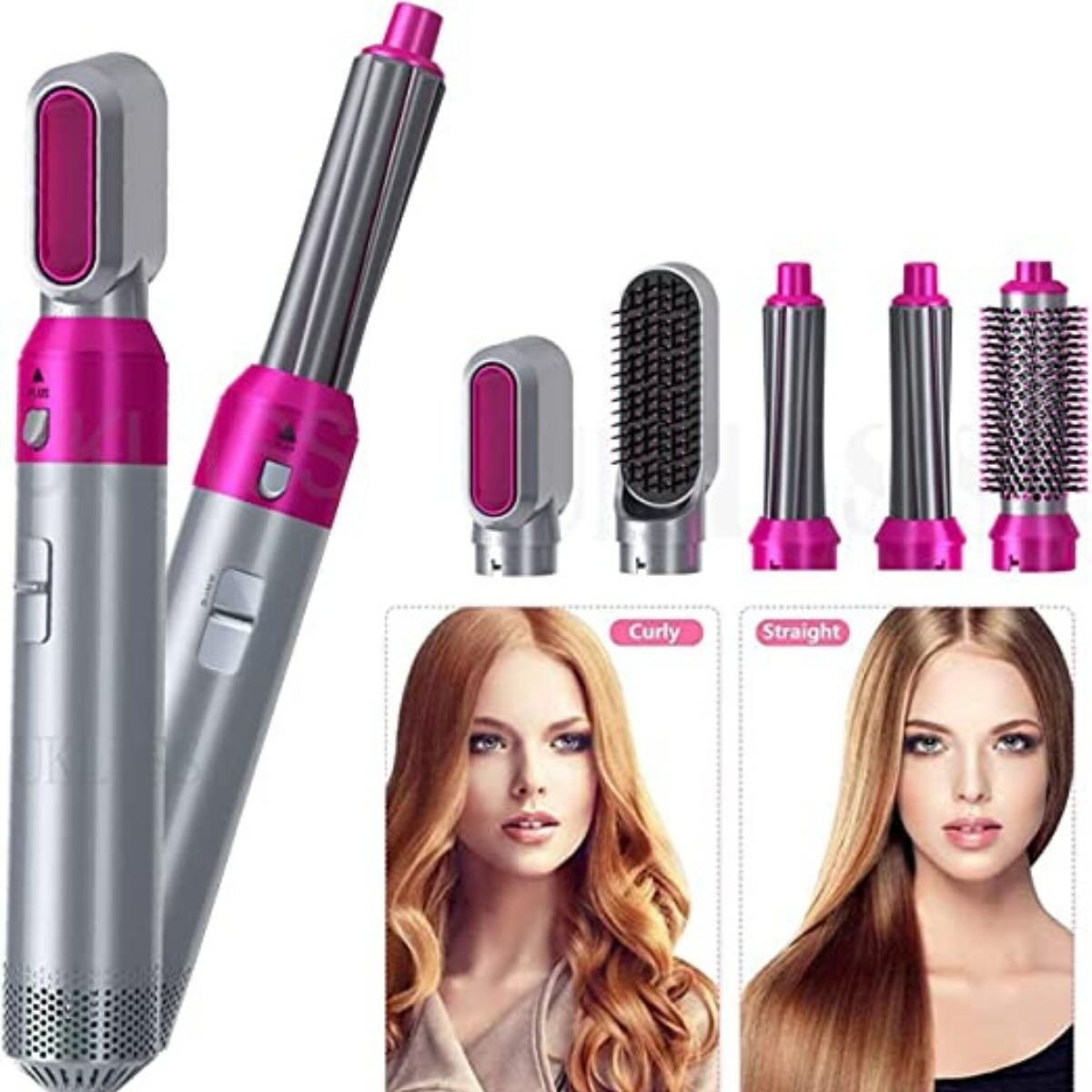 5 in 1 Electric Hair Dryer Brush Kit | Blow Dryer, Straightener, Curler & Volumizer Styling Tool